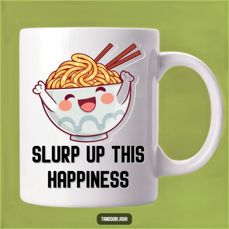 Funny Ramen Wave Mug: Adorable Noodle Character Gift for Foodies