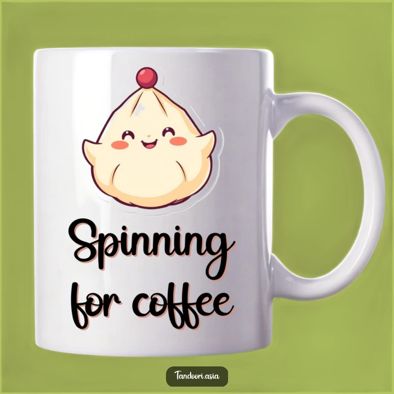 Funny Spinning Dumpling Mug: Cheerful Top Design for a Whimsical Gift