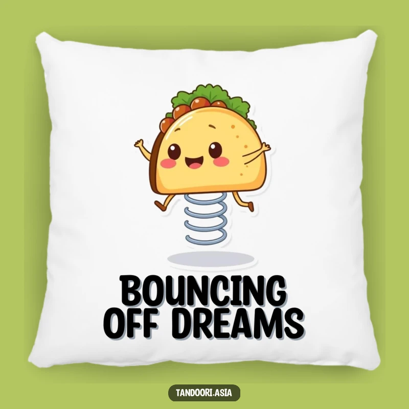Funny Bouncing Taco Pillow: Cozy Comfort with a Happy, Springy Taco