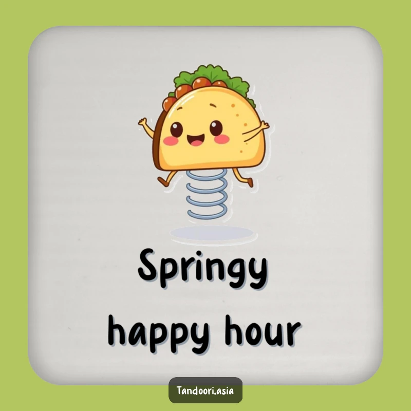 Funny Bouncing Taco Coasters: Protect Surfaces with a Springy Taco