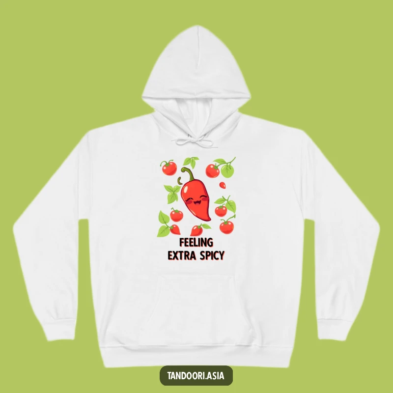 Funny Chili Pepper Wink Hoodie: Cozy & Spicy Character Sweatshirt Gift