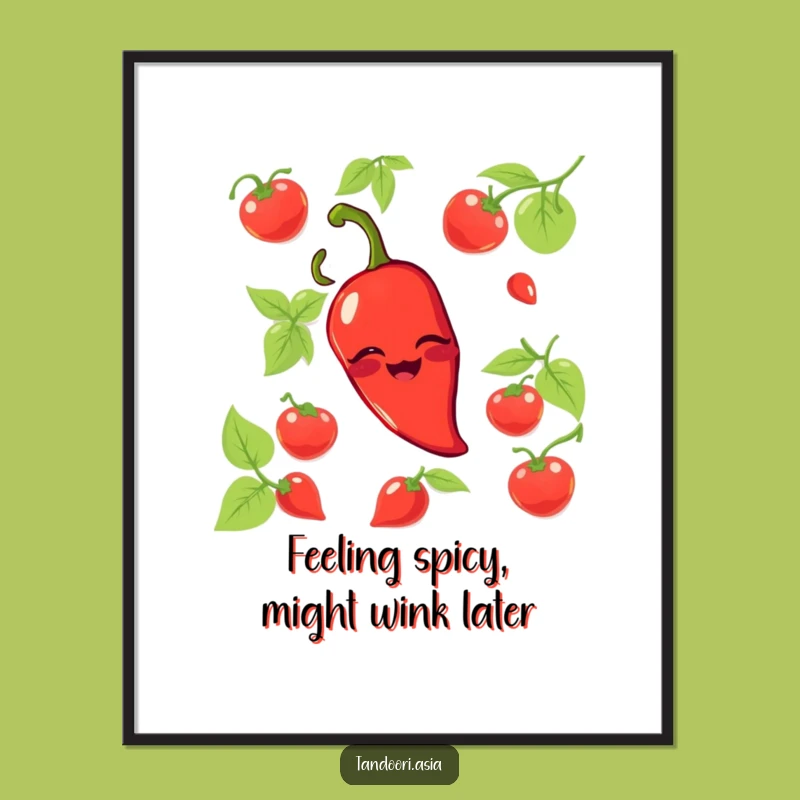Free Printable Chili Pepper Wall Art: Playful Pepper Greeting for a Funky Decor