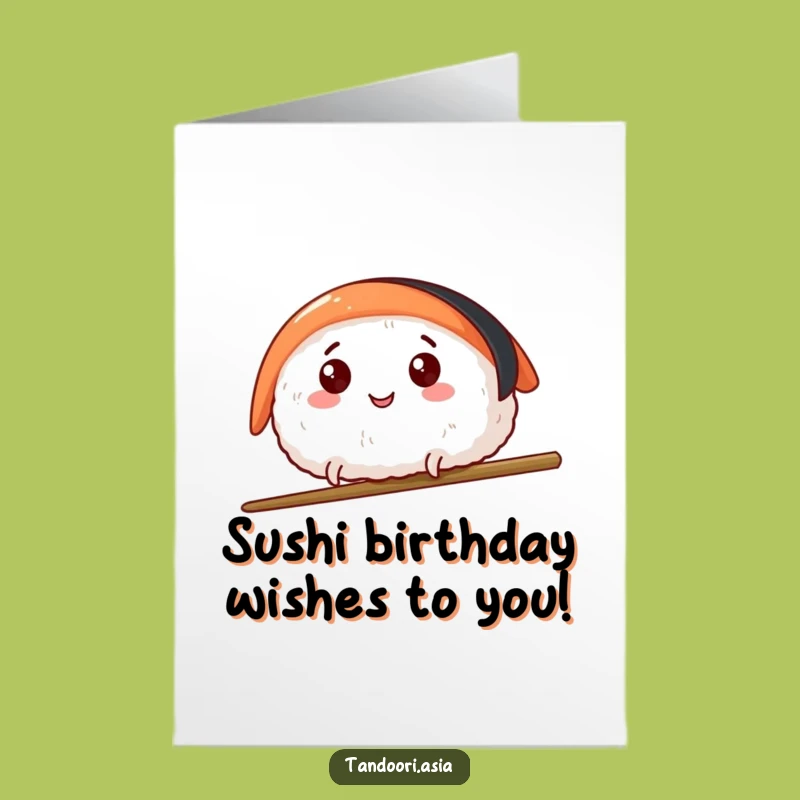 Free Printable Birthday Card: Leaping Sushi for a Hilarious Downloadable Gift