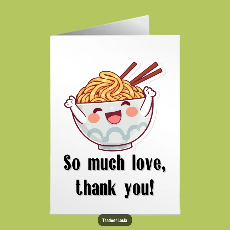 Free Printable Ramen Thank You Card: Express Gratitude with Funny Noodles