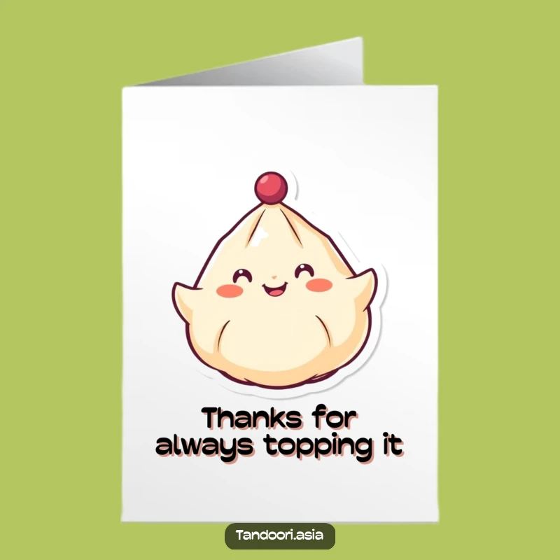 Free Printable Thank You Card: Spinning Dumpling for a Funny Downloadable Gift