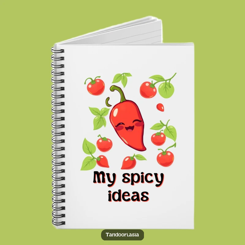 Funny Chili Pepper Wink Notebook: Playful Spicy Character Journal Gift