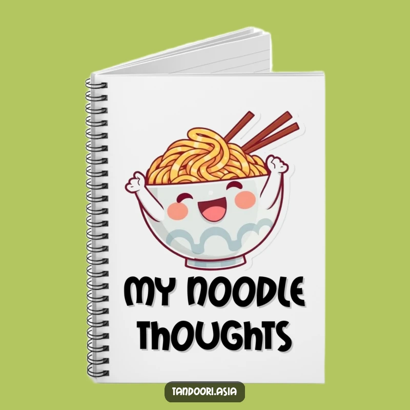 Funny Ramen Wave Notebook: Cute Noodle Character Journal Gift