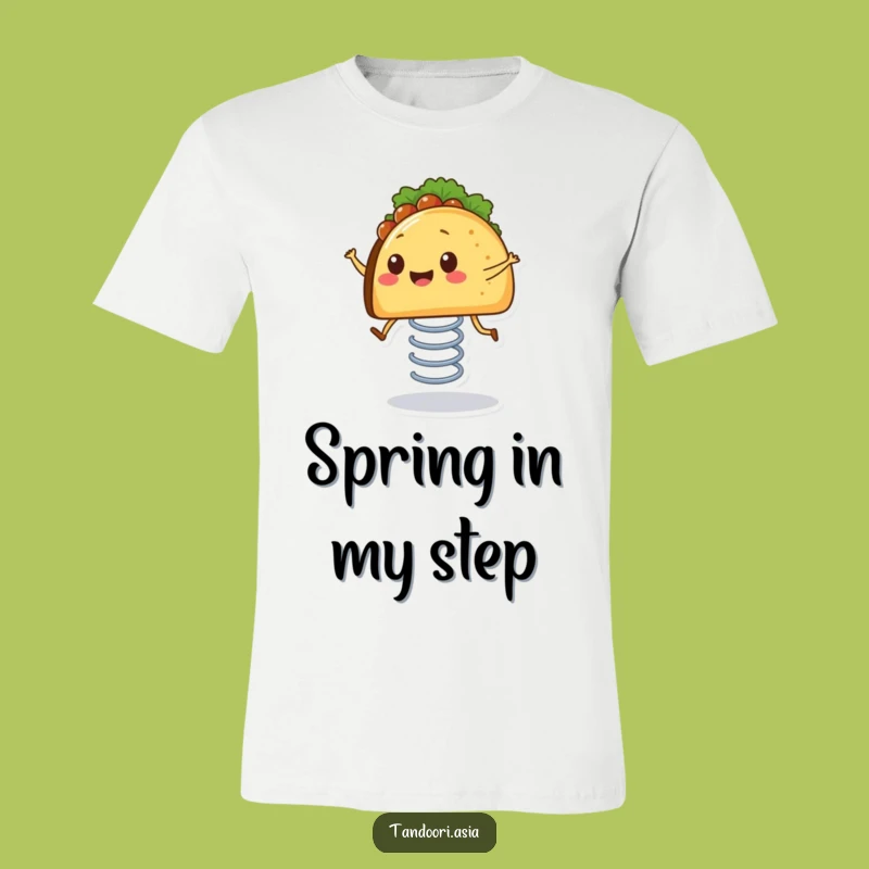 Funny Bouncing Taco T-Shirt: Wear the Joy of a Happy Springing Taco
