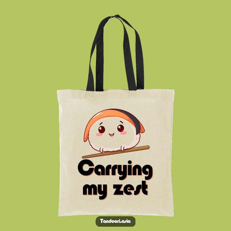 Funny Sushi Leap Tote Bag: Carry Your Sushi Love with a Leaping Piece