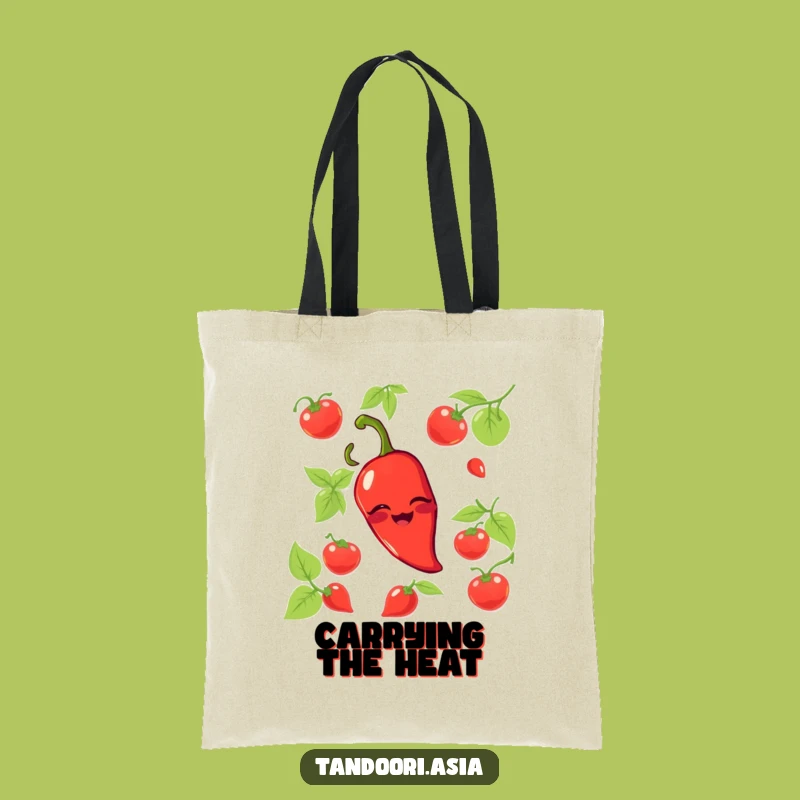 Funny Chili Pepper Wink Tote Bag: Spicy & Playful Carry-All Gift