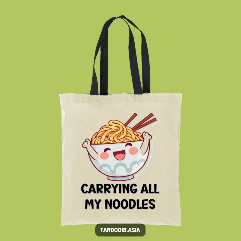 Funny Ramen Wave Tote Bag: Cute & Handy Noodle Carry-All Gift